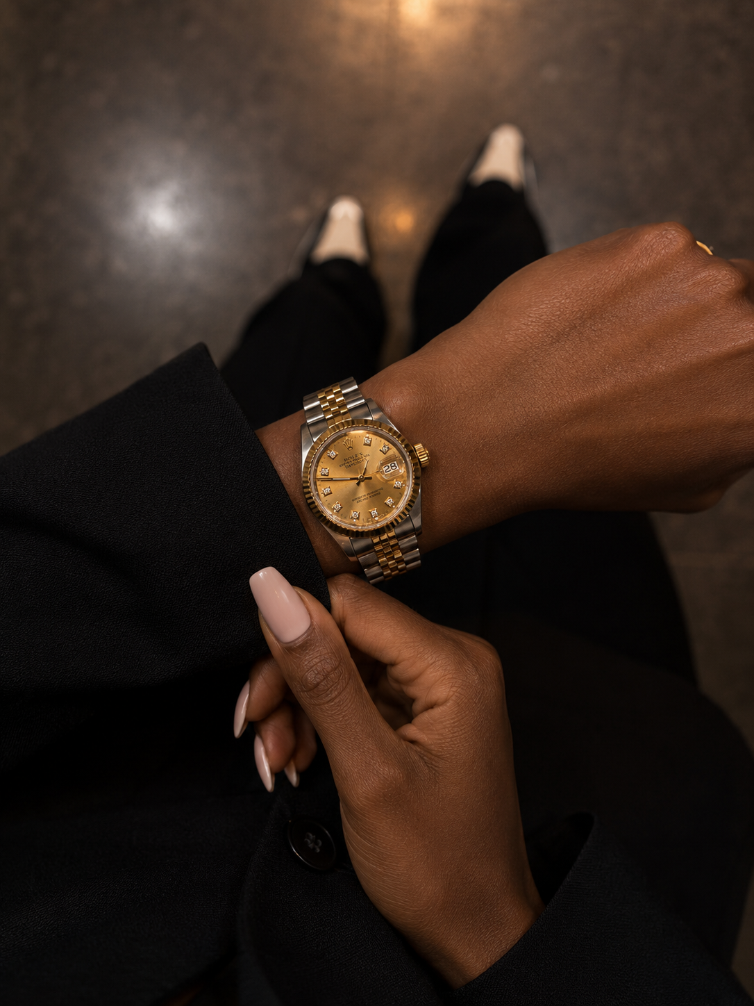 Wristwatch point of view detail